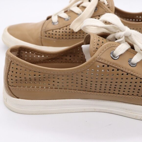Calvin Klein Marigold Leather Fashion Sneakers Women's Size 8 (EU 38)Brown Shoes - Picture 9 of 16